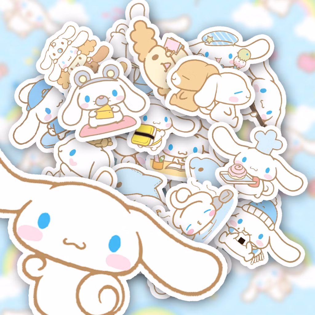 Mini Adesivos Cinnamoroll (Sanrio) 3 a 5cm - Pacote Figurinhas Stickers Pack