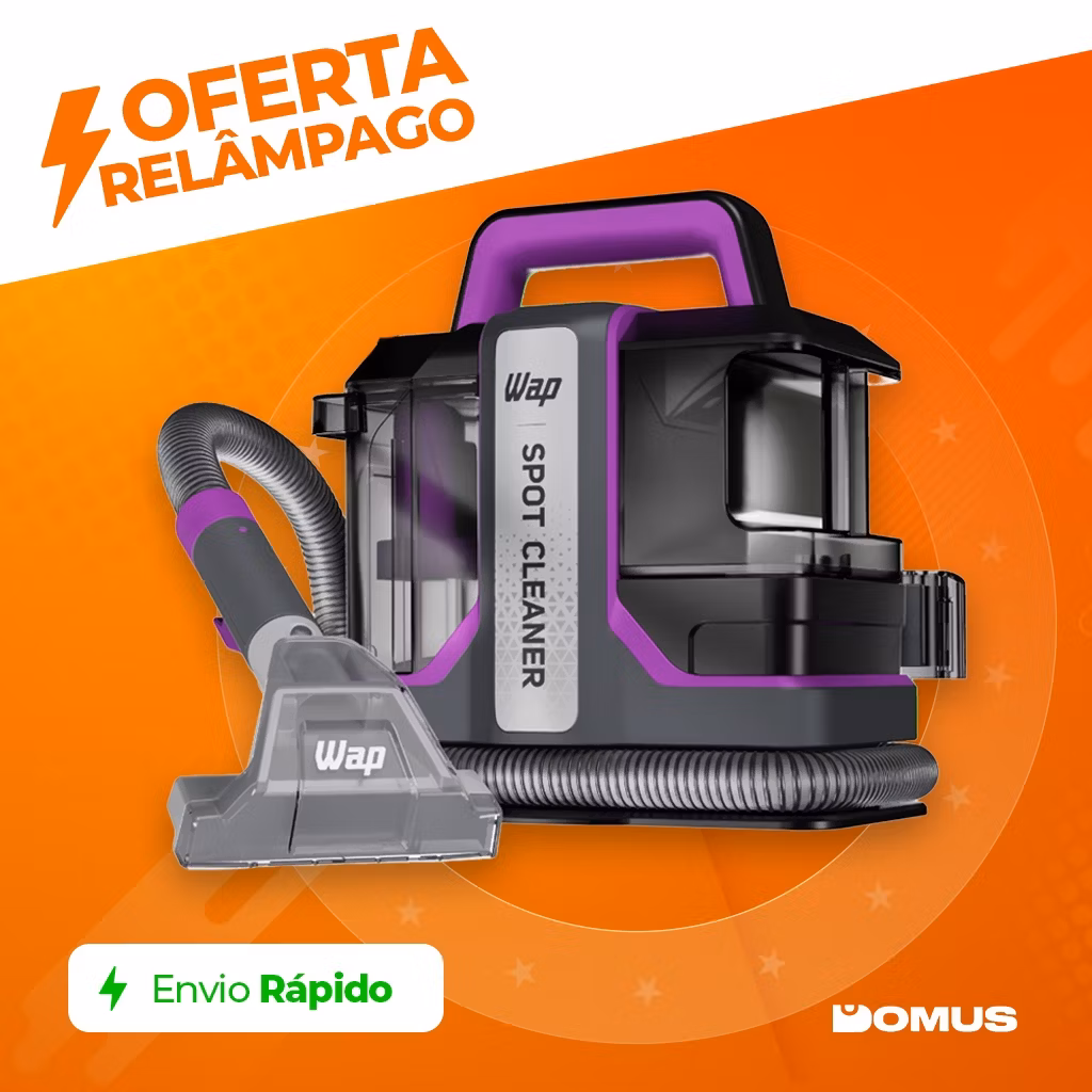 Extratora Higienizadora Portátil WAP W3 1450W Borrifa, Esfrega e Extrai Sujeira de Sofás e Colchões