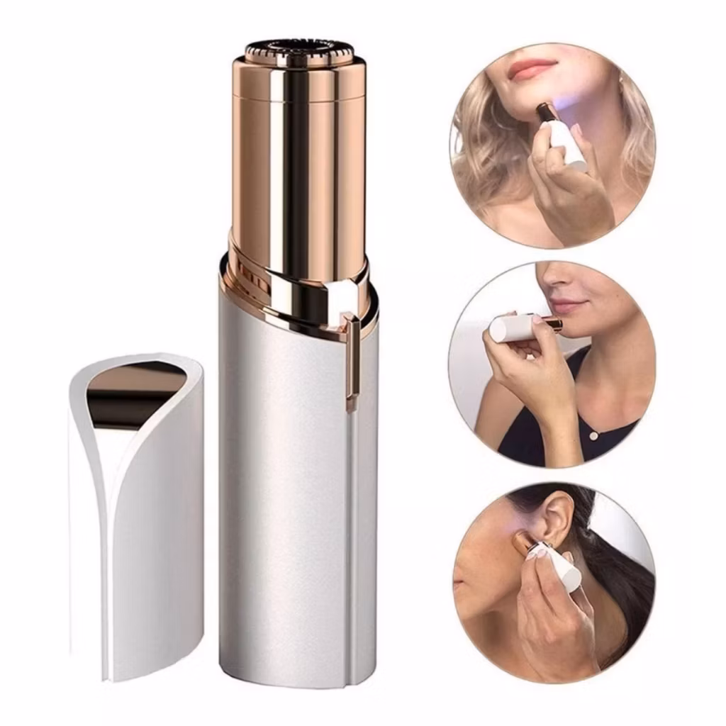 Depilador Batom Portátil Facial Buço Rosto Pernas Aparador Pelos USB