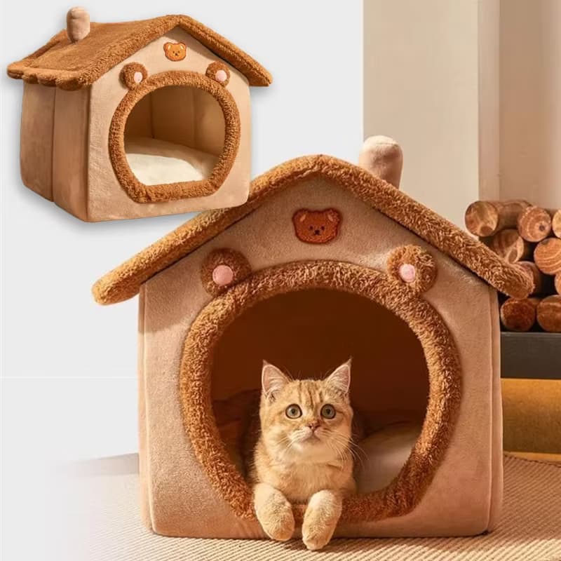 Casa Para Cães E Gatos, Mantenha Aquecido, Adequada Para Todas As Estações, Lavável Removível, Supri