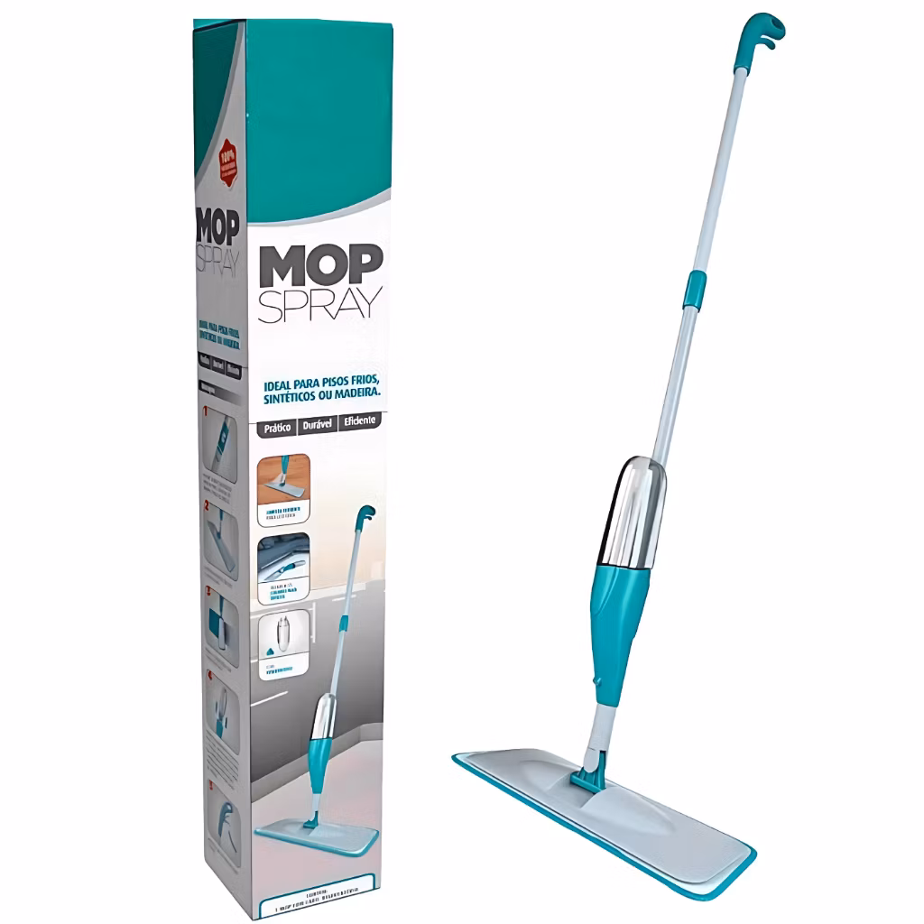 MOP Spray Rodo Esfregão com Reservatório Rodo Magico Limpa Seca
