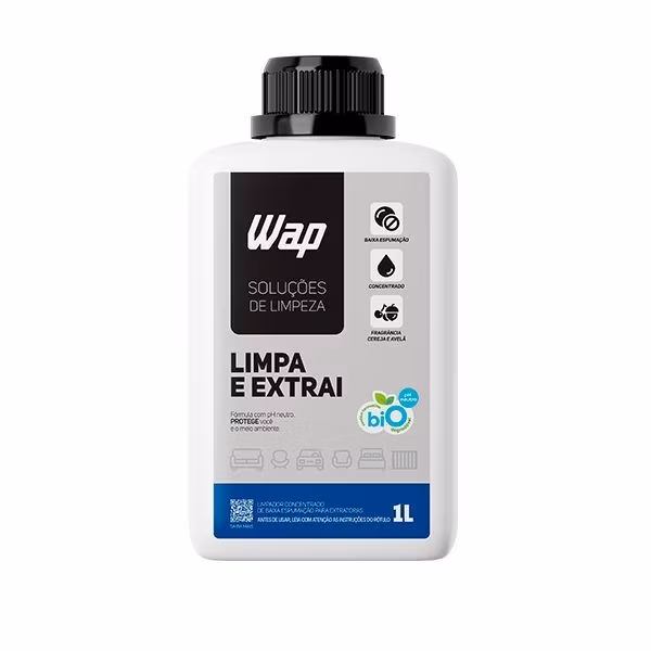 WAP Detergente Limpador para Extratoras Concentrado WAP LIMPA E EXTRAI 1L Fragrância e sem Espuma